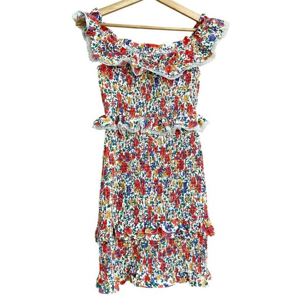 Astr The Label Floral Ruffle Mini Dress NWOT Coquette Summer Date Night Romantic - Picture 7 of 16